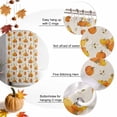 thumbnail image 5 of Shower Curtain 54"W x 78"L Fall Thanksgiving Pumpkins Pattern Linen Fabric Shower Curtains Set with Hooks Water Repellent Bathroom Curtains Machine Washable Bathroom Accessories, 5 of 6