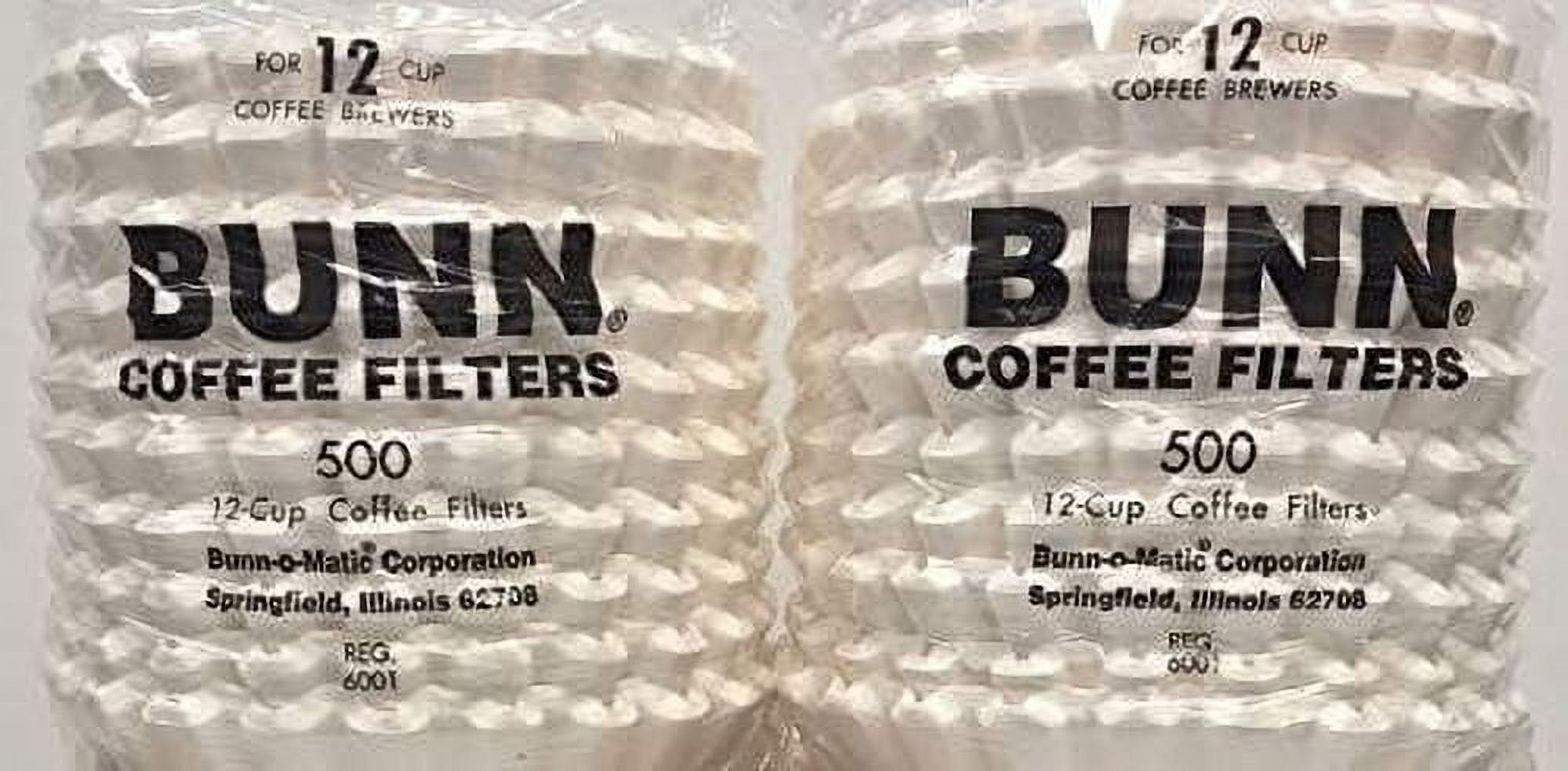 BUNN 12 Cup Coffee Filters, White, 1000 Count, Disposable, Oxygen Processed  - Walmart.com