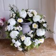 thumbnail image 4 of Travelwant Floral Wreath, Door Wreath, Artificial White Peony Wreath for Front Door , Front Door Decorations Wall Decor, 4 of 8