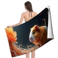 thumbnail image 4 of Cobaya Toalla de playa de secado rápido con diseño temático, regalo para mujeres y niñas, ideal para cumpleaños, fans, amantes de la música, uso en la playa o al aire libre, 78 × 160 cm, 4 of 6