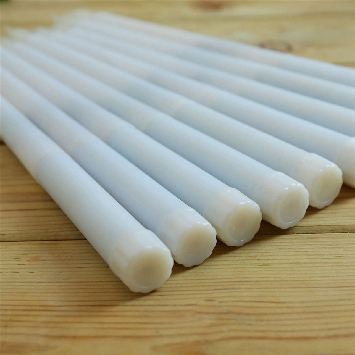 12Pcs Flameless Taper Candles Flickering with 10-Key Remote Timer, Battery Operated LED Candlesticks Window Candles