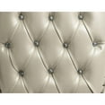 thumbnail image 5 of Kin King Size Bed, Ornate Vintage White, Tufted Beige Faux Leather, 5 of 7