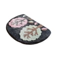 thumbnail image 2 of Alfombra de Baño Semi-Circular Suave con Diseño Floral | Tapete Antideslizante y Absorbente para Entrada de Bañera o Ducha | Multicolor | 16x24 Pulgadas | 100% Poliéster | 1 Pieza, 2 of 8