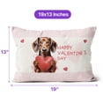 thumbnail image 4 of Happy Valentine's Day Dachshund Brings Love Heart Pillow Cushion Double Sided Wiener Dog Lover Gifts Idea Throw Pillow - 02028, 4 of 4