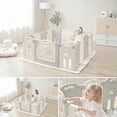 thumbnail image 2 of Fortella Cloud Castle, Baby Playpen with Whiteboard and Activity Wall, Unisex Gray 14 Panel, 2 of 6