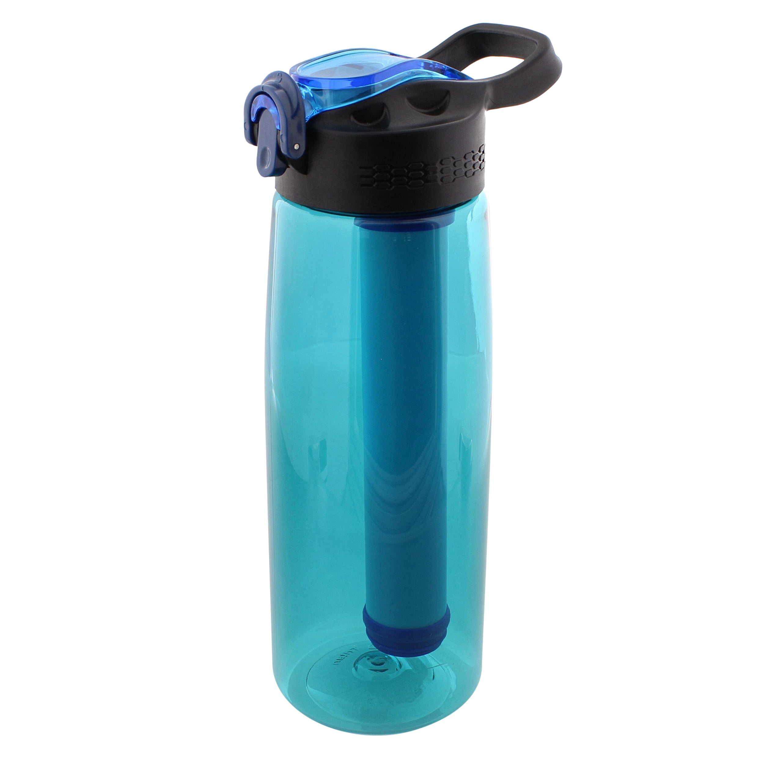 SDS Lake Blue Water Filter Bottle Travel Accessory for Safe Drinking