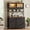 Black + Brown, variant on SEDETA 5 Drawer File Cabinet with Power Strip & LED Lights, 31.5" Legal/Letter/A4 Filing Cabinet with Glass Door Display Case, Large Printer Stand with Storage Shelves, White + Brown
