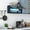 Black, variant on Large-Capacity Spice Rack Wall Mounted Storage Cabinet, Black Hanging Kitchen Pantry with Up-Flip Door, for Kitchen, Dining Room, 23.62x8.66x11.81 Inches, Particle Board & Glass