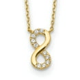 thumbnail image 4 of 14K Yellow Gold Infinity Symbol Cubic Zirconia with 2In Extender Necklace, 4 of 6