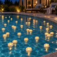 Bride Pool Inflatable Floating Candles, Water Activated Flameless LED Tea Lights, Waterproof ...