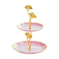thumbnail image 2 of 2-Tier Serving Stand, Multi Layer Dessert Plate for Snacks Fruit Appetizers, Tea Party Wedding Christmas Display Platter for Home Decor(Pink), 2 of 5