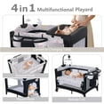 thumbnail image 3 of AILEEKISS 4-in-1 Portable Baby Play Yard with Changing Table for Newborn, Multicolor, 3 of 11