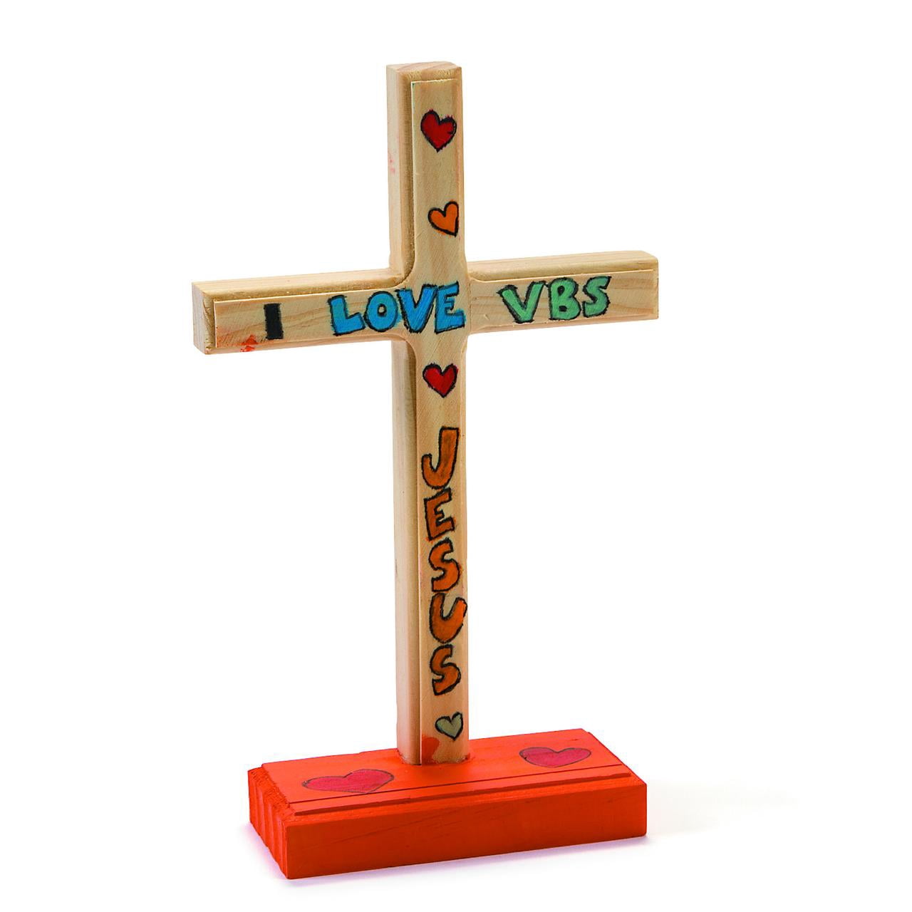 Fun Express Do It Yourself Wood Crosses (1 Dozen), Craft Kits, 12 Pieces