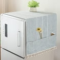 thumbnail image 5 of Protective Cover Dust Cover For Washing Machine Refrigerator Cotton Linen Fabric Microwave Cover Washing Machine Lid With Storage Bags (blue Grey,60 *, 5 of 5
