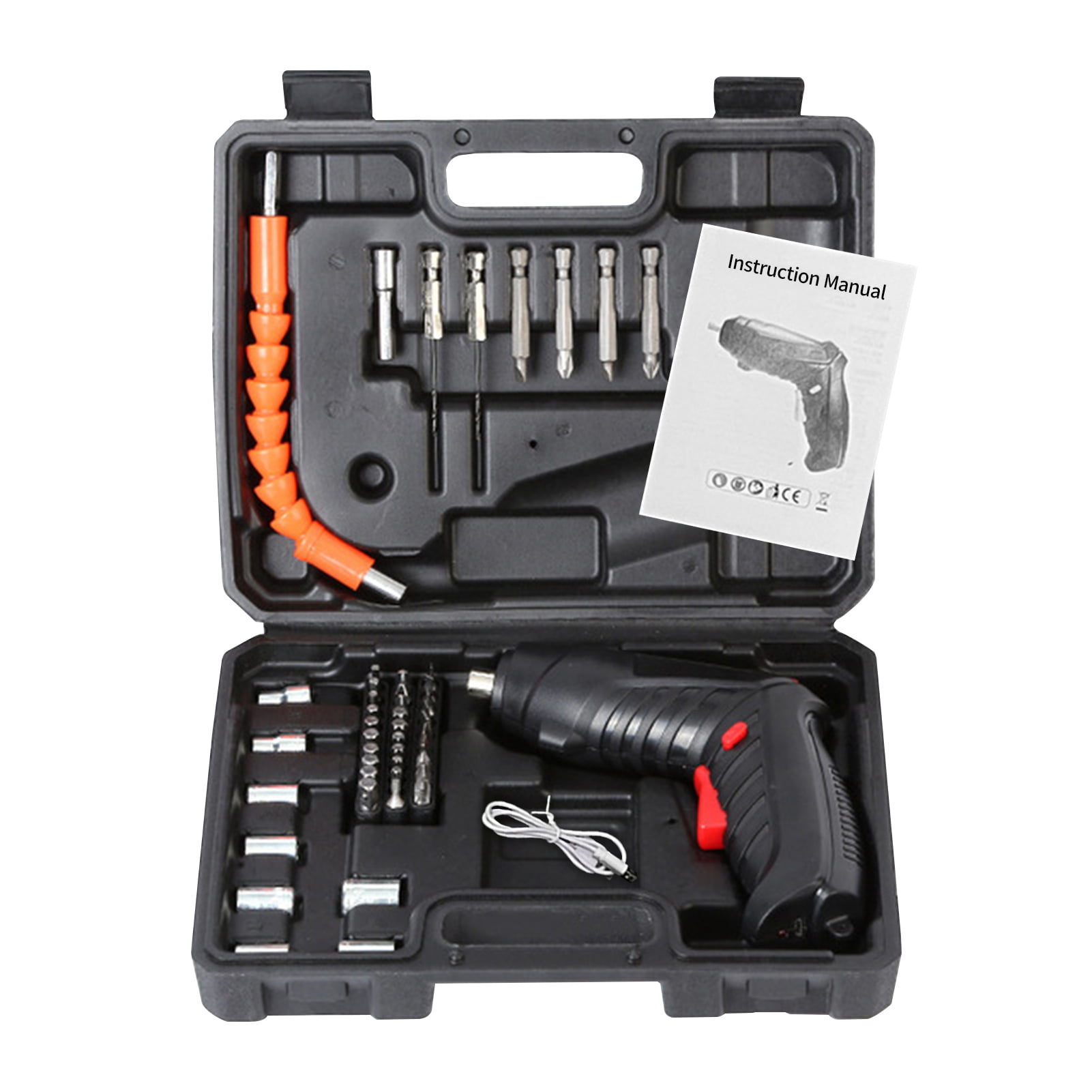 PROSTORMER 20V Max 2.0Ah Lithium Compact Drill with LED Light 30pcs Accessories and Carrying Case Included 2-Speed Max Torque 310 In-lbs 1 Hour Fast Charger 3/8 Cordless Drill Driver Set