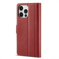 thumbnail image 5 of SaniMore for iPhone 15 Pro 6.1" 2023 Case, PU Leather Magnetic Flip Folio Shell with Card Holders RFID Blocking Kickstand Shockproof TPU Case Magnetic Closure Business Cover, Red, 5 of 13