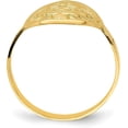 thumbnail image 2 of 14k Yellow Gold Oval Shield w/Double Hearts Ring - Ring Size 7.0, 2 of 8