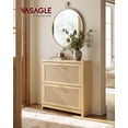 thumbnail image 2 of VASAGLE ELLAN Collection - Boho Shoe Storage Cabinet for Entryway , Entry Shoe Cabinet with Rattan-Look Flip Drawers, Rounded Corners, Oak Beige, 2 of 7