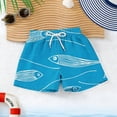 thumbnail image 4 of Virmaxy Hawaiian Print Quick Dry Beach Shorts Lightweight Elastic Waist Swim Trunks with Pockets for Outdoor Beach Pool Surfing, for 4-15Y, 4 of 7