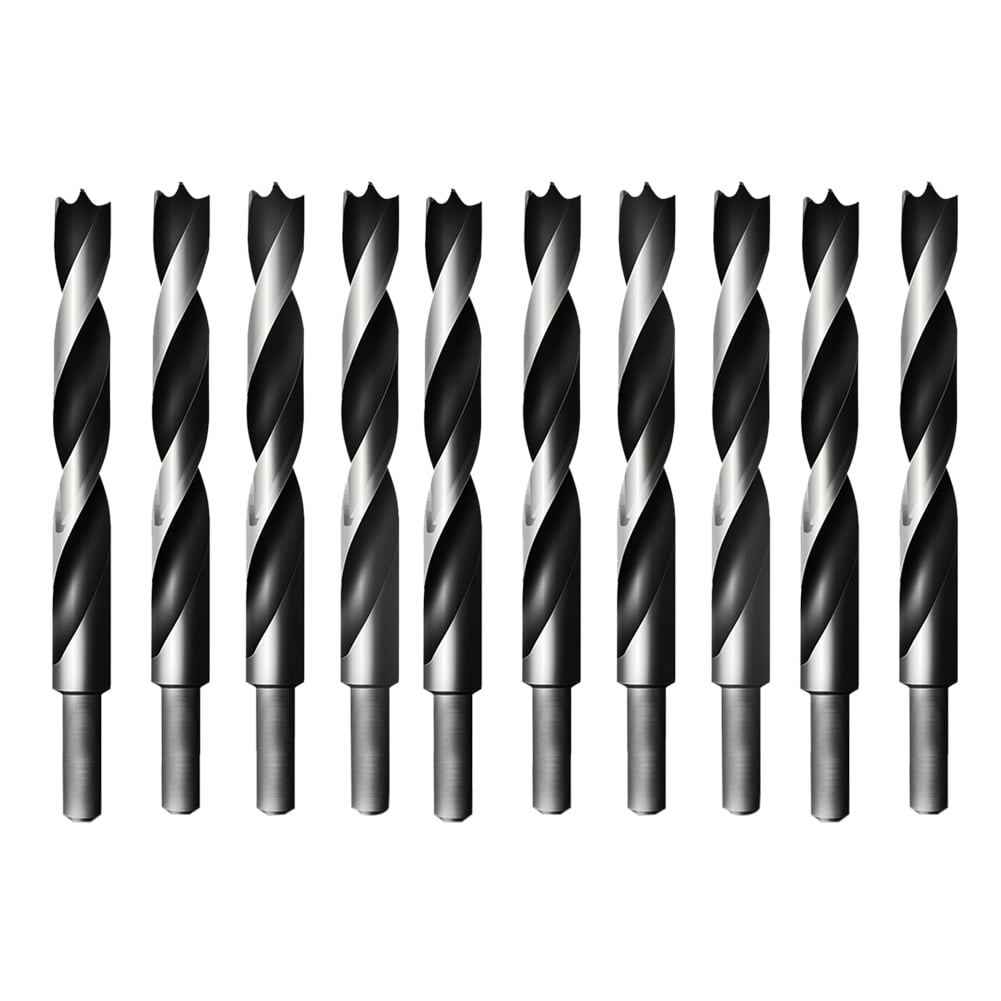 10pcs High Carbon Steel Straight Shank Twist 3 Brad Point Drill Bits