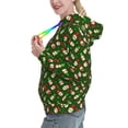 thumbnail image 2 of Lsque Gnomes In Caps Pattern Casual Women's Hoodie,Hooded Sweatshirt with Kangaroo Pocket,Pullover Hoodie with Eye-catching Drawstrings-X-Large, 2 of 7
