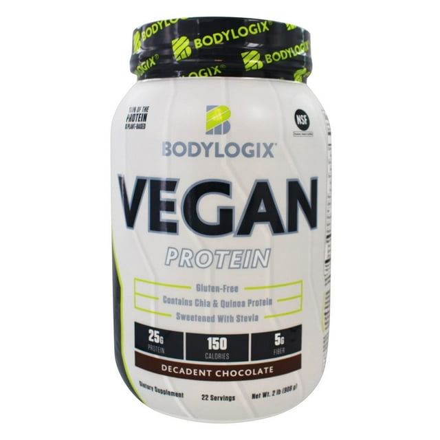 Bodylogix Vegan PlantBased Protein Decadent Chocolate 2 lbs