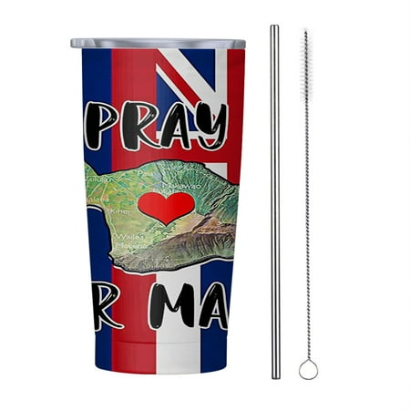 

Pray For Maui Maui Strong Support For Hawaii 20oz Tumbler Insulated Stainless Steel Water Bottle Portable Travel Coffee Tea Mug Cup
