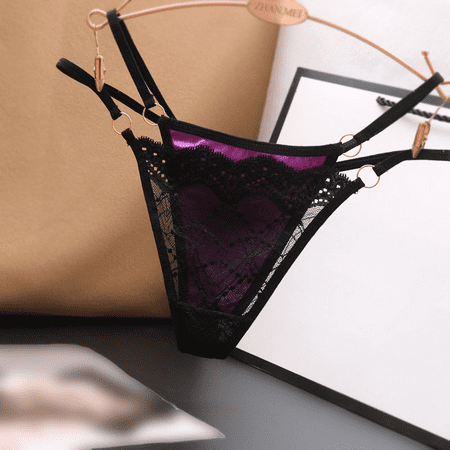 Fulorrnie Underwear for Women Seamless Thong Comfort Cute Panties Elastic Waist Stretchable Panty  Purple  One Size