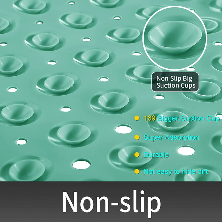 1pc Transparent Green Bathtub/shower Mat, Bathroom Anti-slip Mat With  Suction Cups And Drain Holes, Made Of Soft Pvc Material. Suitable For  Preventing Slipping Inside The Bathtub/shower, Multiple Colors Available