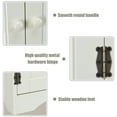 thumbnail image 3 of Costway Accent Storage Cabinet Adjustable Shelves Antique 2 Door Floor Cabinet Cream White, 3 of 11