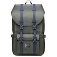 thumbnail image 1 of Mochila de viaje escolar KAUKKO para universidad flexible con portátil para 15 ", 22L (Nylon/ Negro) KAUKKO EP5-3-armygreen, 1 of 5