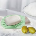 thumbnail image 5 of HongHeng 1Pc Green Silicone Soap Dish Soap Dish with Drainage Keep Soap Dry Cute Soap Dish Shell Shape for Bathroom Kitchen Sinks, 5 of 6