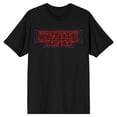 thumbnail image 6 of Stranger Things Outline Logo Tee - Black Short Sleeve T-Shirt-XS, 6 of 7
