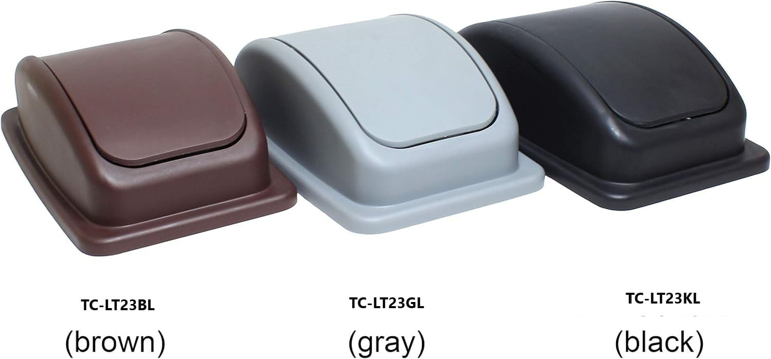 TrueCraftware - 23 Gallon Rectangular Trash Can Lid only 20-1/2" x 11-1/4" x 6-1/4" Black Color- Wastebasket Garbage Bin Lid Recycling Bin Cover Kitchen Bathroom Bedroom Office Trash Can