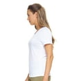 thumbnail image 2 of Expert Brand USA-Made Women's Natural-Feel Jersey V-Neck, White, XS, 2 of 5