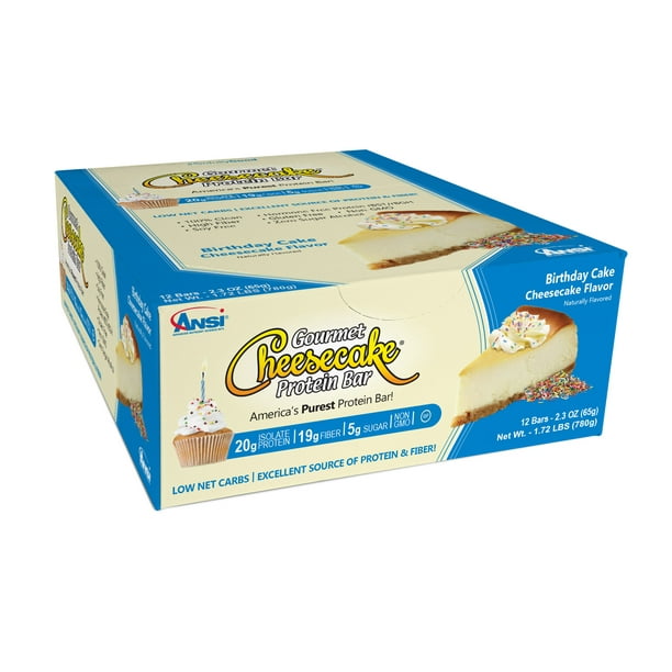Gourmet Cheesecake Protein Bar Birthday Cake