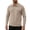 Khaki, variant on Mens Jackets Solid Color Long Sleeve Turndown Collar Jacket Zip Up Multiple Pockets Fashion Top