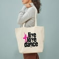 thumbnail image 3 of CafePress - Live, Love, Dance With Ballerina Tote Bag - Unisex Canvas Tote Bag, Beige, 1-Piece, 3 of 7
