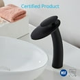thumbnail image 5 of Wovier Matte Black Waterfall Bathroom Sink Faucet with Supply Hose,Single Handle Single Hole Vessel Lavatory Faucet,Slanted Body Basin Mixer Tap Tall Body Commercial, 5 of 7