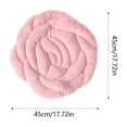 thumbnail image 3 of Btomtd Winter Thickened Plush Rose Shape Seat Cushion Soft Chair Mat for Dining Chair Tatami Mat and Floor Mat - 17.71x17.71 inch, Pink, 3 of 6