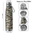 thumbnail image 3 of Camouflage 29oz Stainless Steel Insulated Thermos with Tea Filter, 360° Printed Travel Bottle, Leakproof BPA-Free Flask with Anti-Slip Base, 304 Inner & 201 Outer, Vacuum Cup, 3 of 6