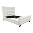 thumbnail image 3 of Diamond Sofa Bedroom Zen Tufted Cal King Bed with Oversized Footboard in White Leatherette, 3 of 15
