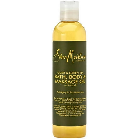 SheaMoisture Olive & Green Tea Massage Oil, 8 oz