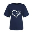 thumbnail image 5 of Delliss Women's Top heart-shaped printed short sleeved T-shirt top Loose Summer Top, 5 of 7
