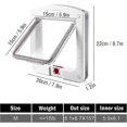 thumbnail image 2 of White Cat Door Open Access Door Pet Room Door Cat Hole Dogs Entry And Exit Cat Villa Cat Crate Door Cat Separator, 2 of 5