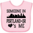 thumbnail image 3 of Inktastic Portland Oregon Someone Loves Me Skyline Boys or Girls Baby Bib, 3 of 4