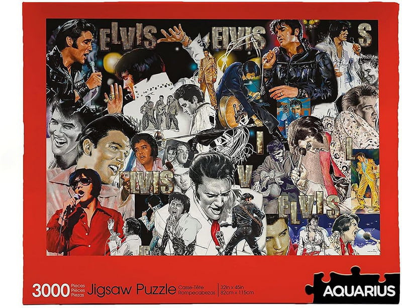 Set of 3 Different Elvis Presley Puzzles & Elvis Magnet Post Card Free Shipping 