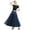 Navy Blue, variant on Women's Floor Length Boneless Wedding Petticoat Skirt Support Elastic Underskirt