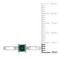 thumbnail image 2 of Everly Women's Created Emerald Sterling Silver Ring, 2 of 6