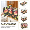thumbnail image 4 of Frogs on Cakes Strawberries Kiwi Foldable Storage Bin with Lid and Handle Collapsible Storage Box 16.5 x 12.6 x 11.8 inches, 4 of 7
